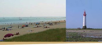 plage et phare de l'île de Ré