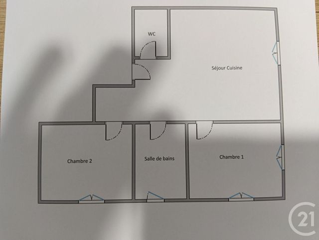 Appartement T2 à vendre - 3 pièces - 62.0 m2 - LA ROCHELLE - 17 - POITOU-CHARENTES - Century 21 Agence Du Vieux-Port